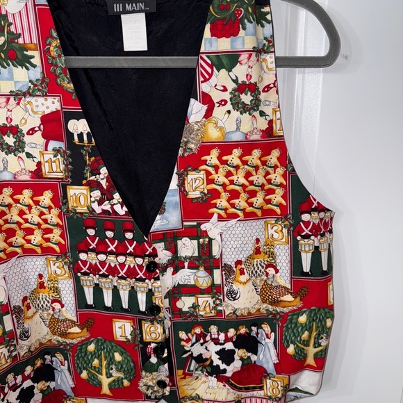 Vintage 90s Christmas 12 Days of Christmas Vest Size Large - Picture 2 of 4